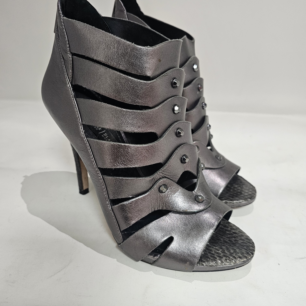 White House Black Market Metallic Strappy Heels